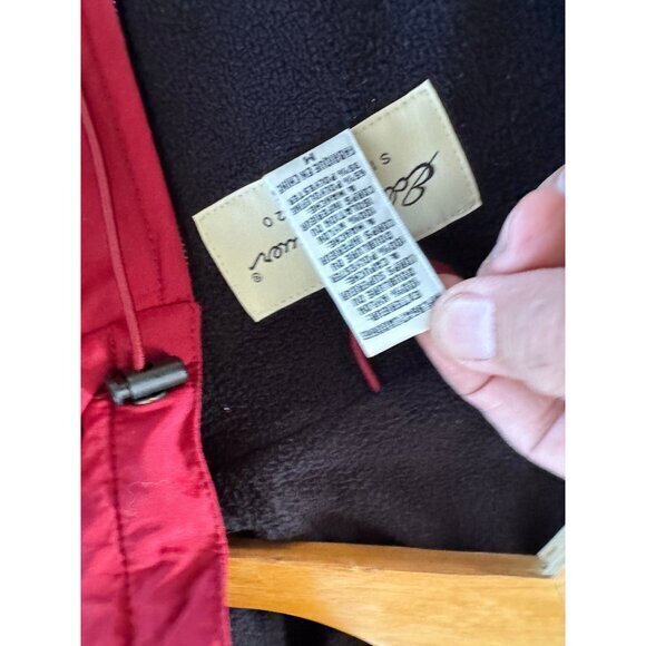 Vintage Eddie Bauer Women's Red Jacket size Medium 1990s hooded Nylon - Picture 5 of 9